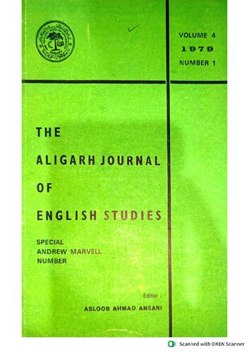 The Aligarh Journal of English Studies