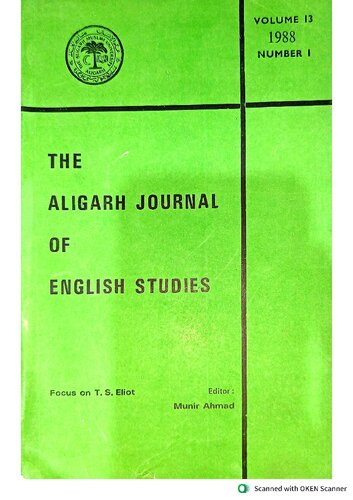 The Aligarh Journal of English Studies