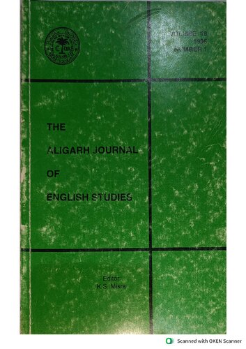 The Aligarh Journal of English Studies