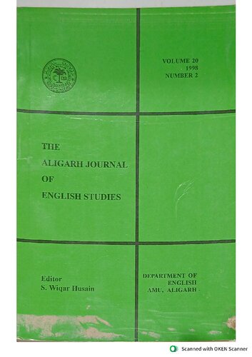 The Aligarh Journal of English Studies