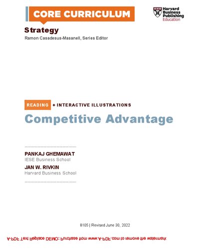 Competitive Advantage
