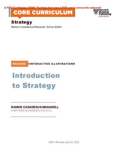 Introduction to Strategy