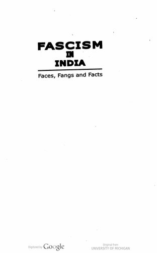 Fascism in India : faces, fangs, and facts