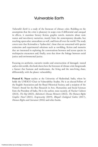 Vulnerable Earth: The Literature of Climate Crisis