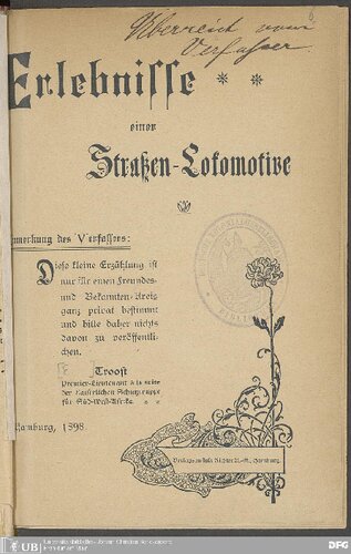 Erlebnisse einer Straßen-Lokomotive