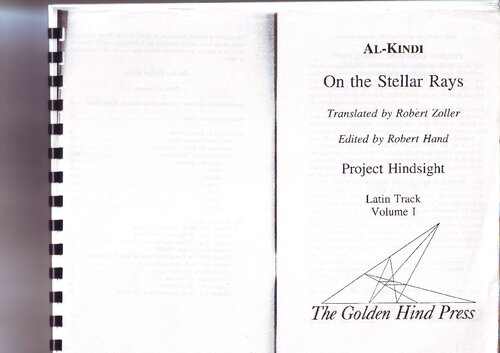Al-Kindi: On the Stellar Rays
