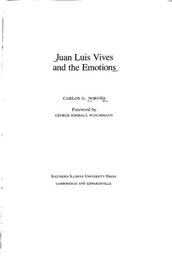Juan Luis Vives and the Emotions