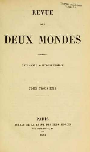 Études sur l'Inde ancienne et moderne. Revue des Deux Mondes, 2 e période , tome 3 , 1856