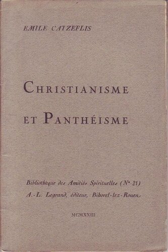 Christianisme Et Panthéisme
