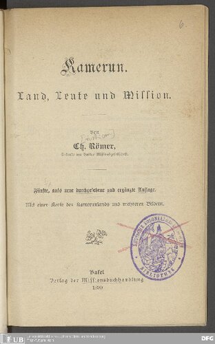 Kamerun. Land, Leute und Mission