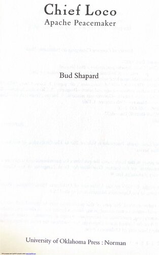 Chief Loco: Apache Peacemaker