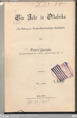 Ein Jahr in Ostafrika