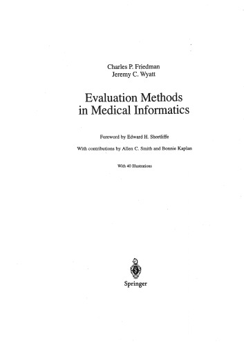 Evaluation Methods in Medical Informatics