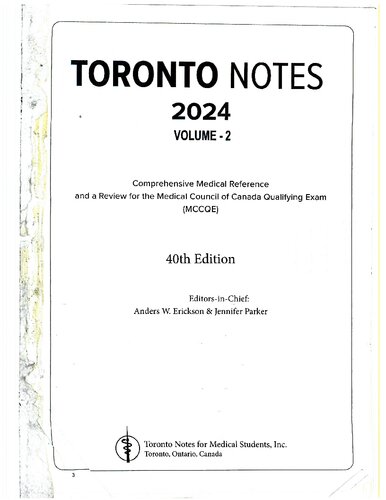 Toronto notes 2024 volume 2