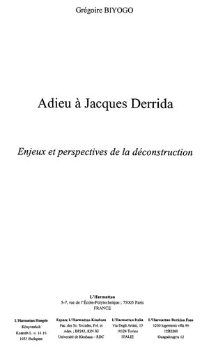 Adieu  Jacques Derrida