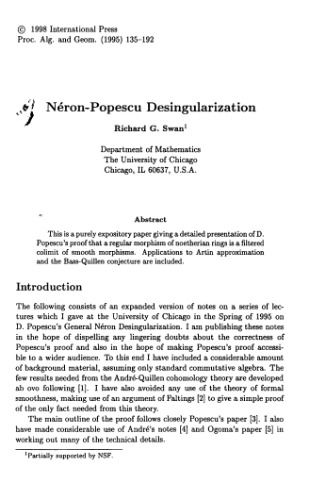 Neron-Popescu Desingularization