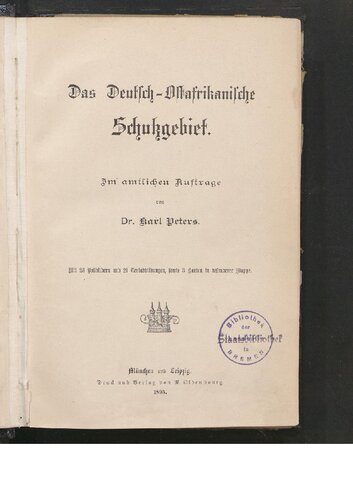 Das Deutsch-Ostafrikanische Schutzgebiet