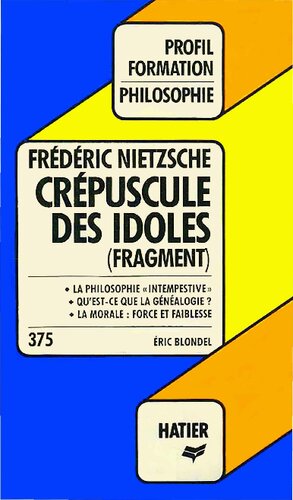 Crépuscule des idoles (fragment)