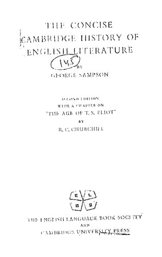 The Concise Cambridge History of English Literature
