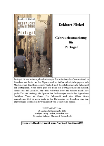 Gebrauchsanweisung fur Portugal