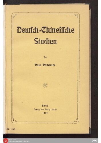 Deutsch-chinesische Studien