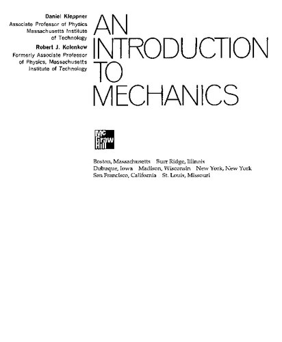 An Introduction to Mechanics