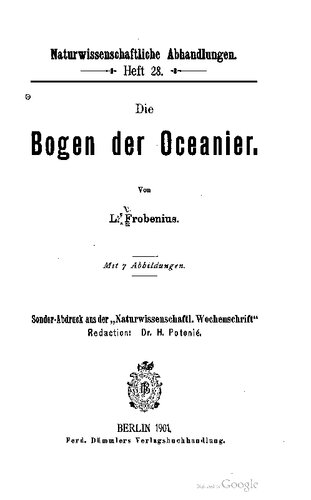 Die Bogen der Oceanier [Ozeanier]