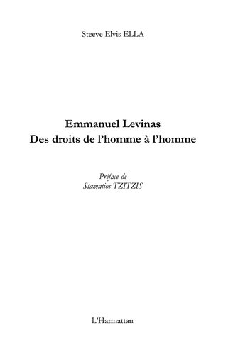 Emmanuel Levinas: des droits de l'homme à l'homme