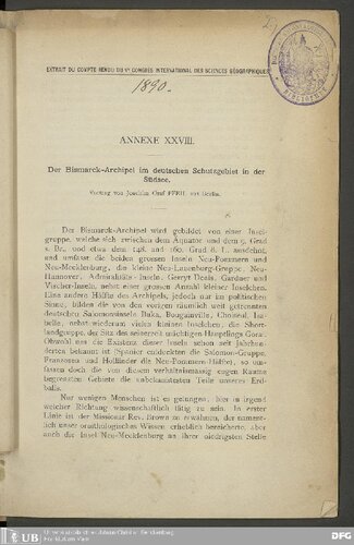 Der Bismarck-Archipel im deutschen Schutzgebiet in der Südsee