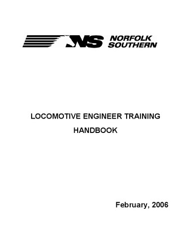 Locomotive Engineer Training Handbook