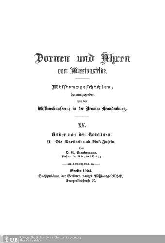 Die Mortlock- und Ruk-Inseln