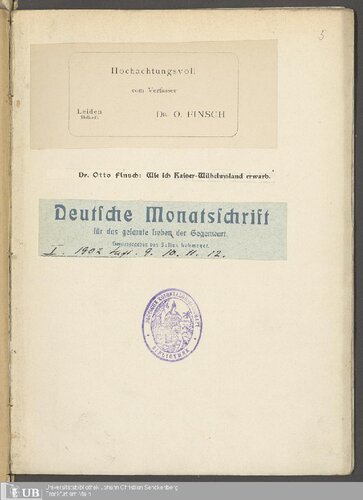 Wie ich Kaiser Wilhelms-Land erwarb