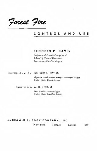 Forest Fire. Control and Use