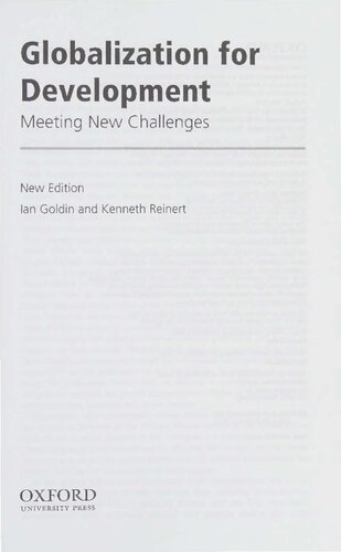 Globalization for development : meeting new challenges