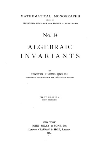 Algebraic invariants