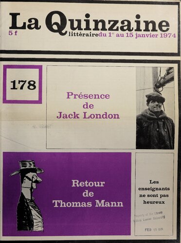 La Quinzaine littéraire (année 1974)