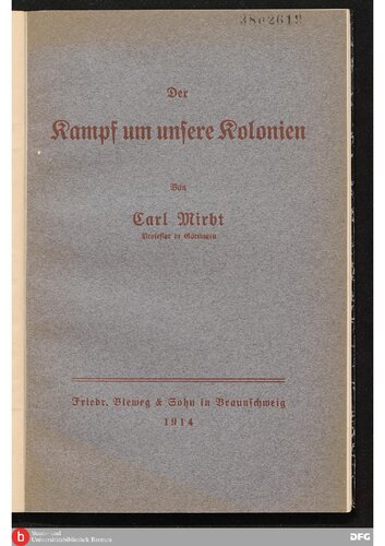 Der Kampf um unsere Kolonien