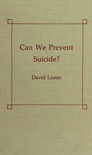 Can We Prevent Suicide?