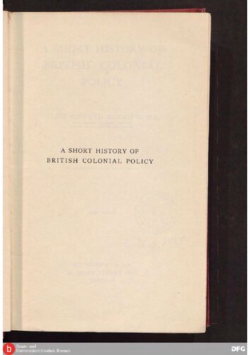 A short history of British Colonial policy