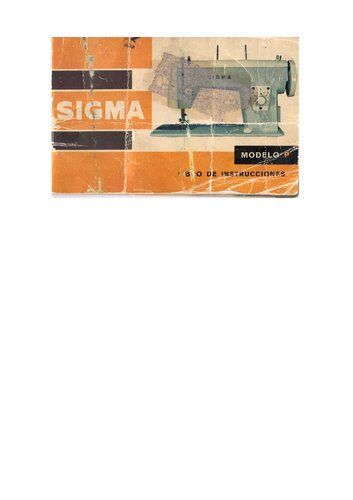 Libro de instrucciones de máquina de coser Sigma modelo P