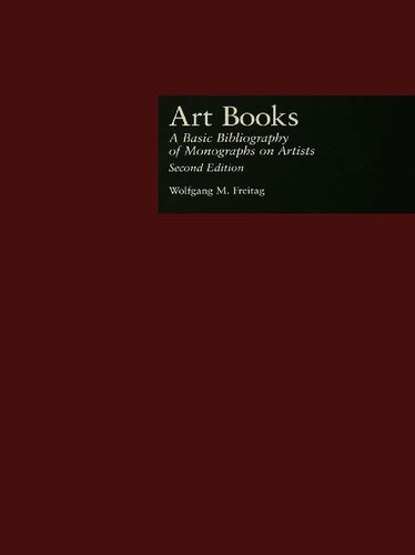 Art Books: A Basic Bibliography of Monographs on Artists