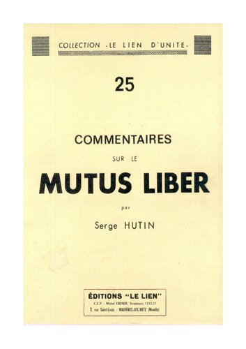 Commentaires sur le Mutus Liber