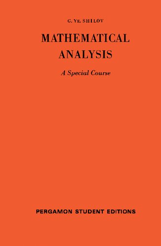 Mathematical Analysis. A Special Course