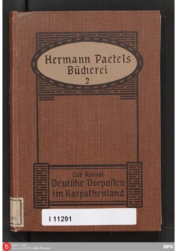 Deutsche Vorposten im Karpathenland [Karpatenland]