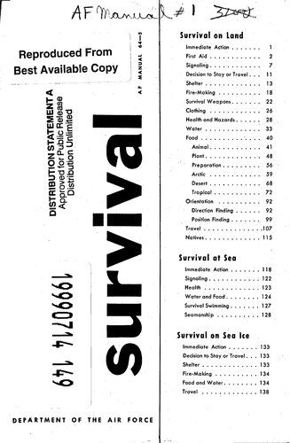 Survival, Air Force Manual 64-5