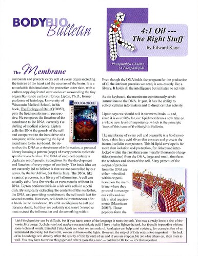 Ed Kane ( Edward Kane ), founder of BodyBio on Phospholipid  ( Phosphatidylcholine )