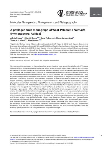 A phylogenomic monograph of West-Palearctic Nomada (Hymenoptera: Apidae)