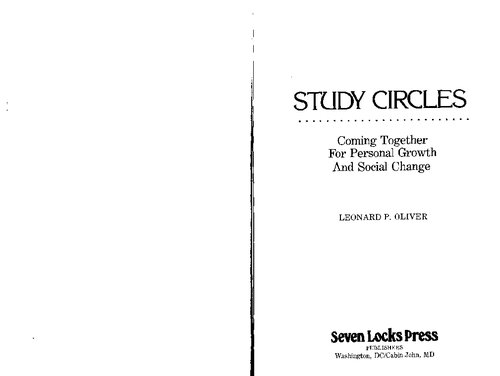 Study circles: Coming together for personal growth and social change