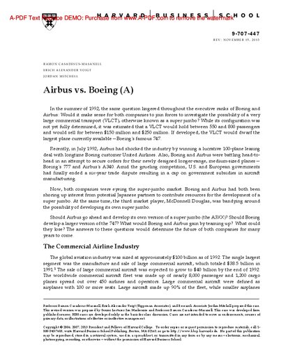 Airbus vs. Boeing (A)