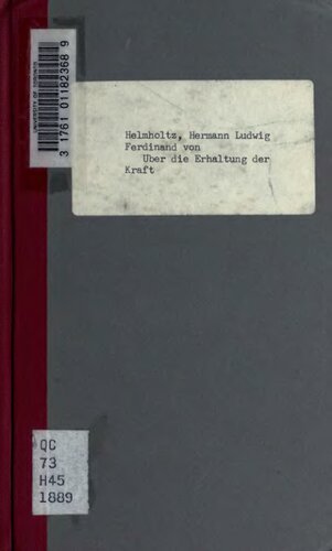 Über die Erhaltung der Kraft